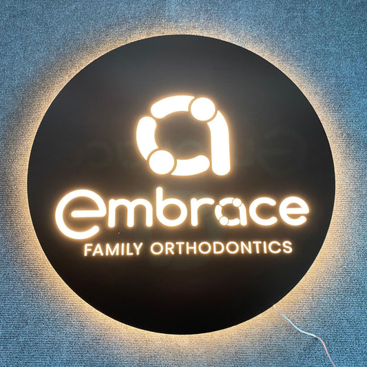 Custom Orthodontics Dentist Logo Led Metal Light Box