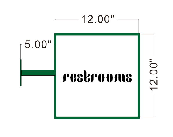 restrooms Acrylic Light Box