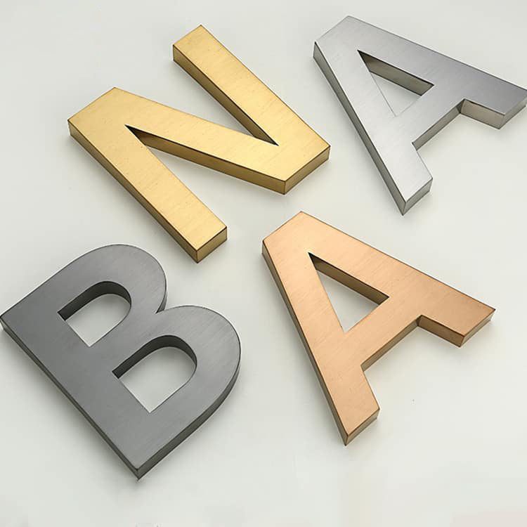 3D Metal Letter Custom Stainless Steel Non-illuminated Signs