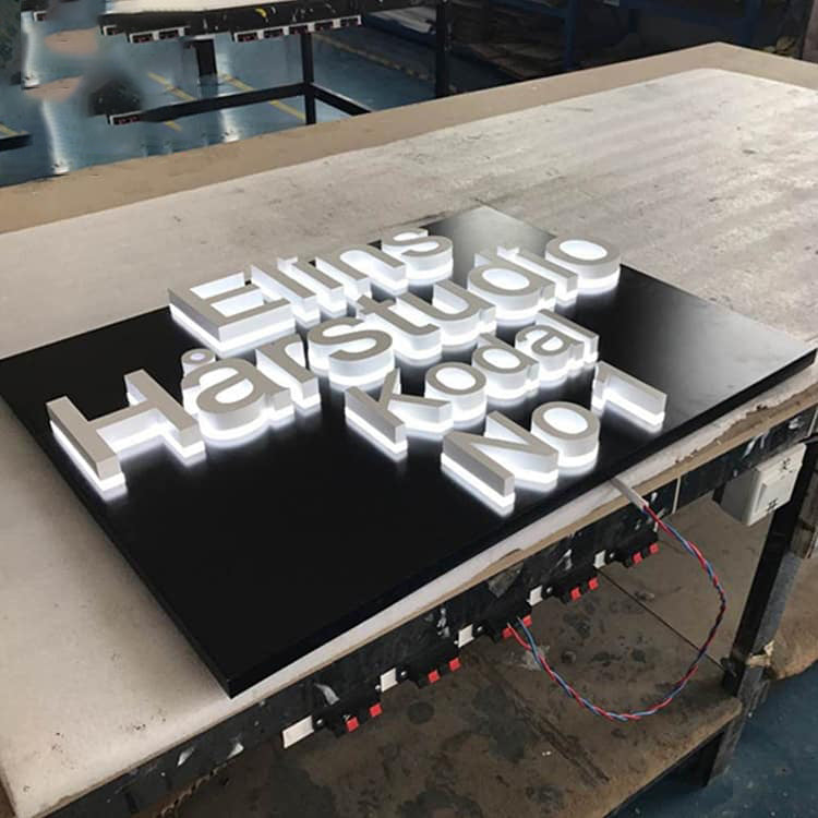 3D Sign Board LED Backlit Letter Outdoor Building Signage