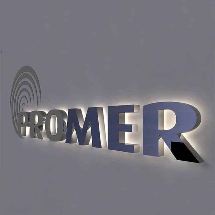 Backlit Building Sign Channel Letter for Exterior Use