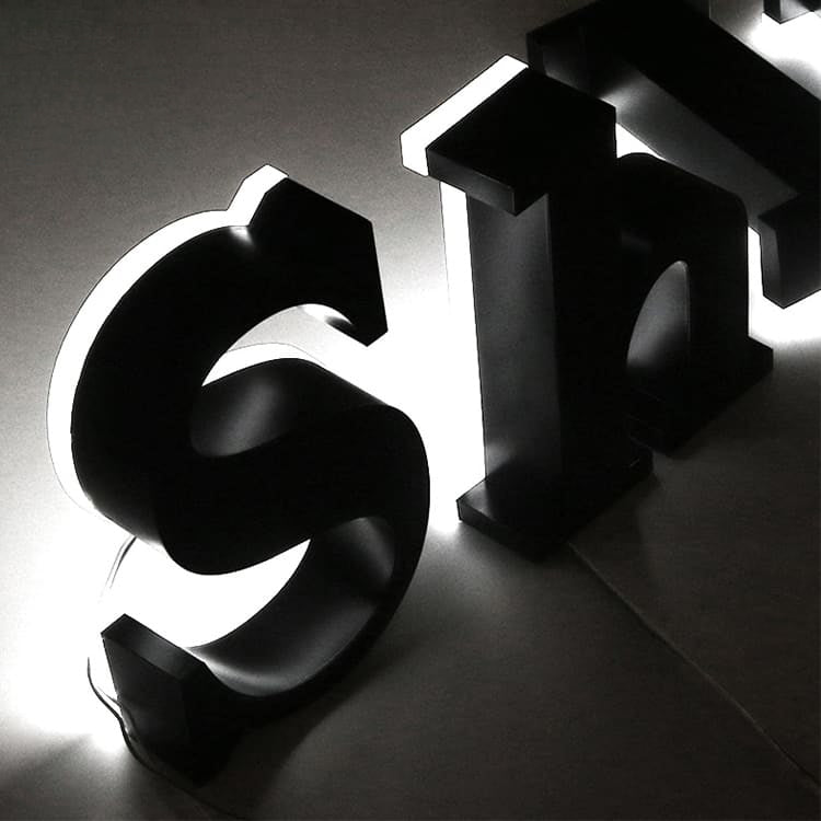 Backlit Signage Led Illuminated Channel Letter 3D Sign