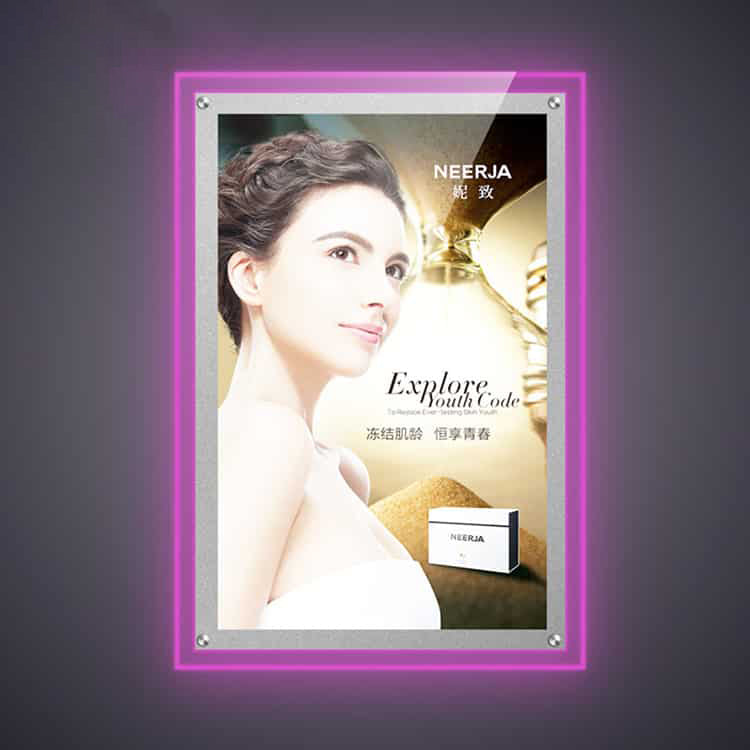 Backlit Slim Light Box LED Clear Crystal Lightbox