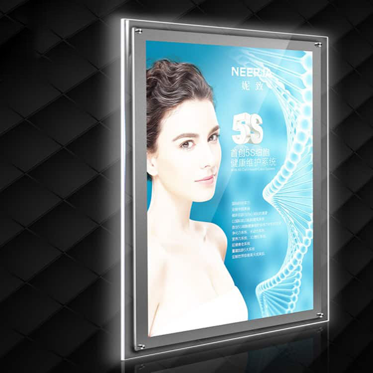 Backlit Slim Light Box LED Clear Crystal Lightbox