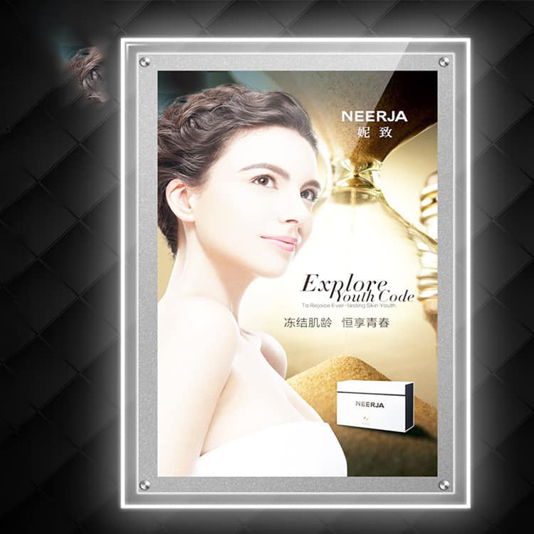 Backlit Slim Light Box LED Clear Crystal Lightbox