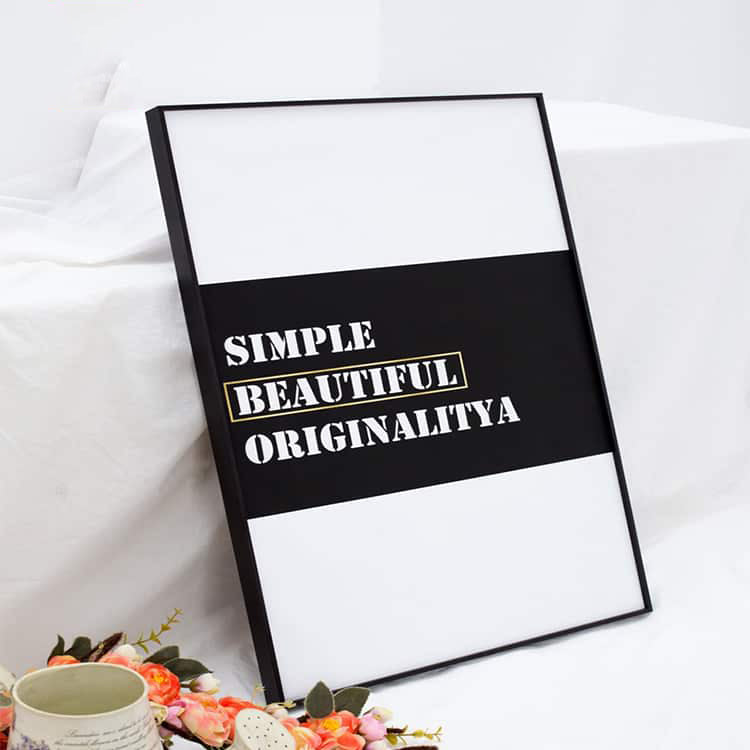 Black Picture Frame Custom Aluminum Display