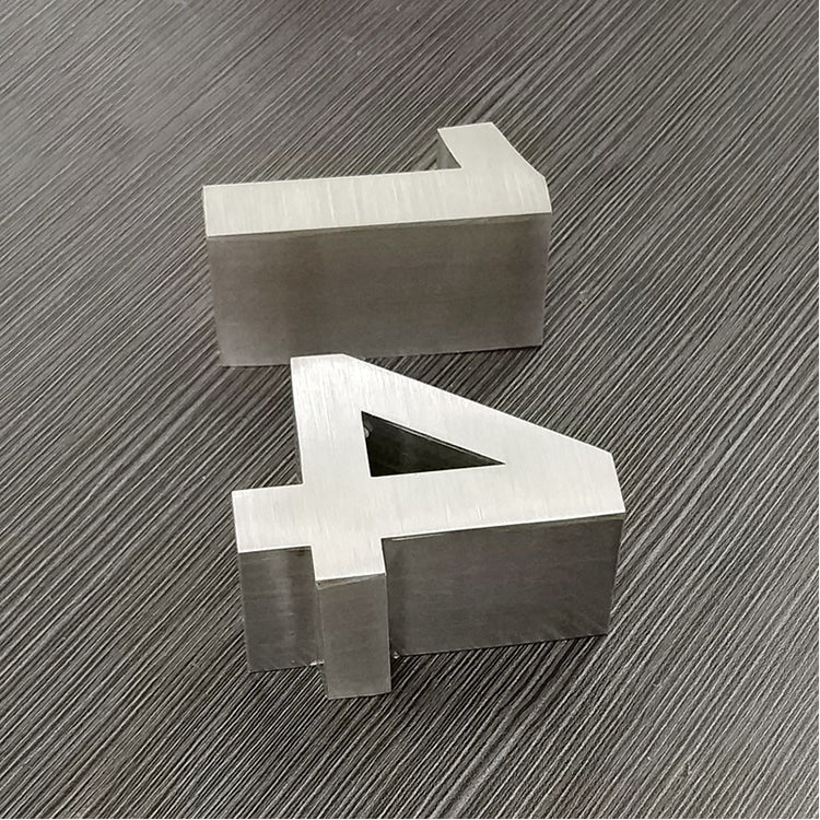 Brushed Letter Sign 3D Raised Up Numbers