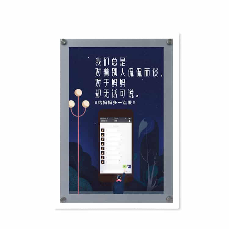Crystal Acrylic Light Box Custom LED Advertising Signage