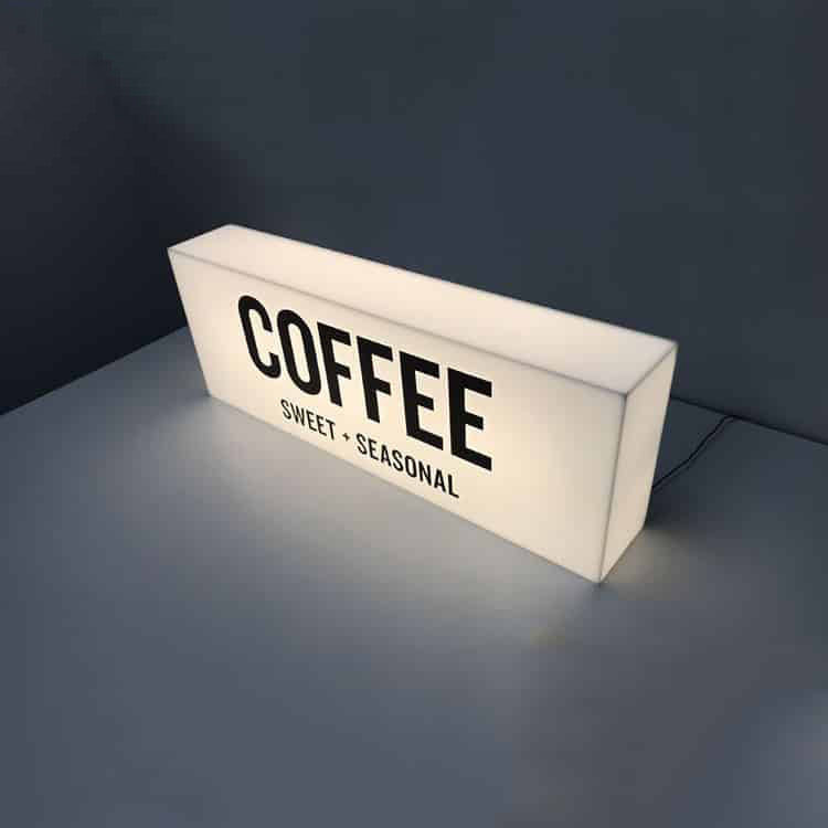 Cube Light Box Sign for Store Front Advertising
