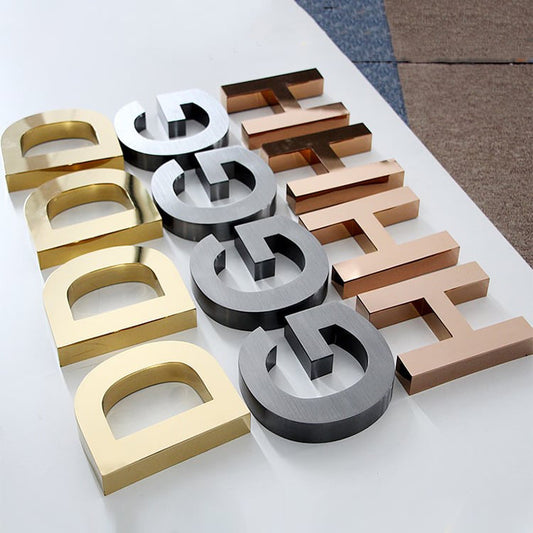 Dimensional Signs Stainless Steel 3D Building Letters