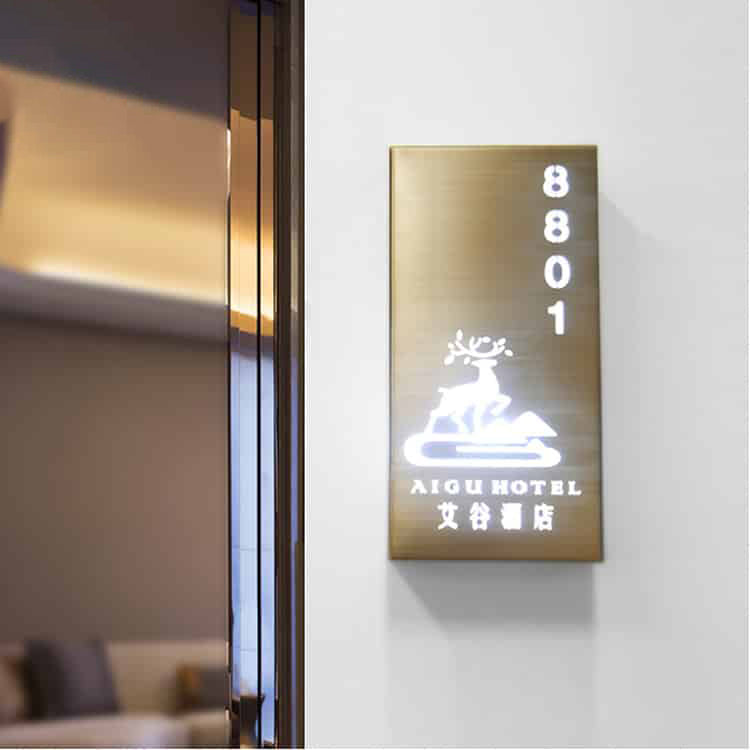 Electroplate led Sign Custom Metal Number Signage