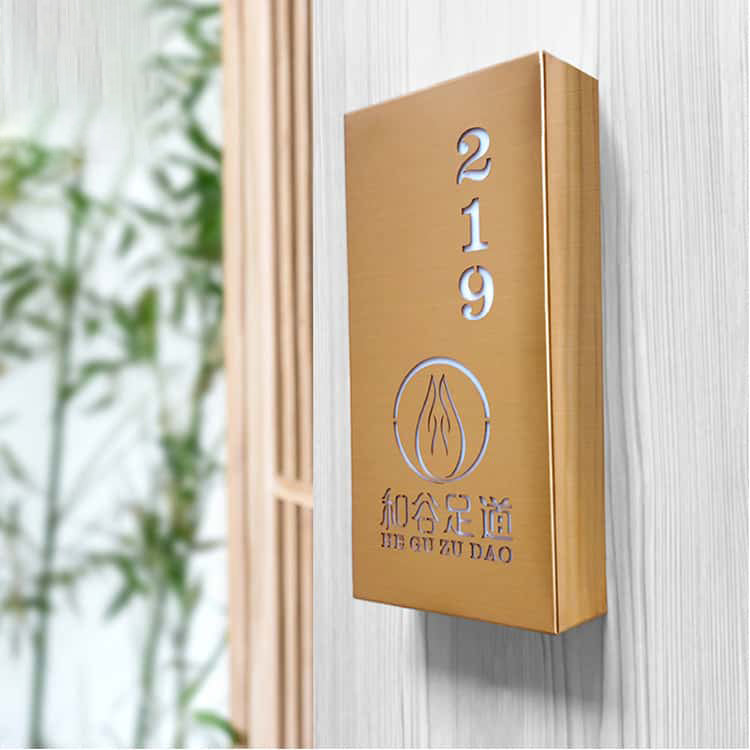 Electroplate led Sign Custom Metal Number Signage