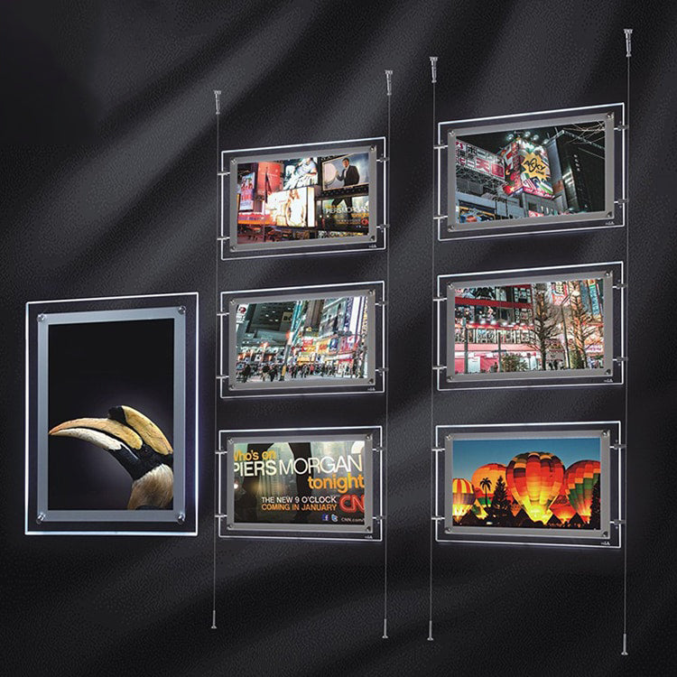 Hanging Crystal Light Box LED Display Sign for Interior