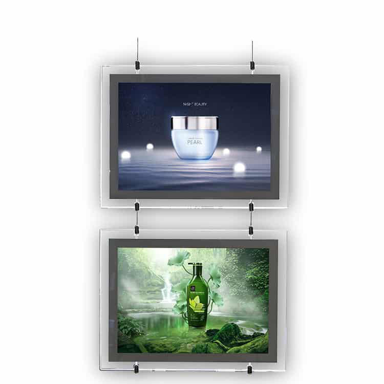 Hanging Crystal Light Box LED Display Sign for Interior