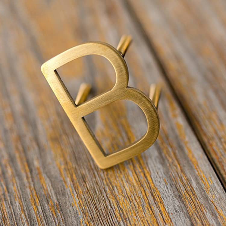 Laser Cut Letter Gold Metal Wall Off  Alphabet Signage