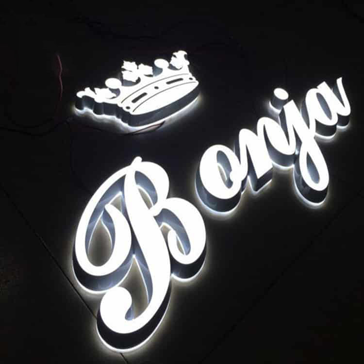 LED Acrylic Letter Signs Exterior Illuminated Lighting Display