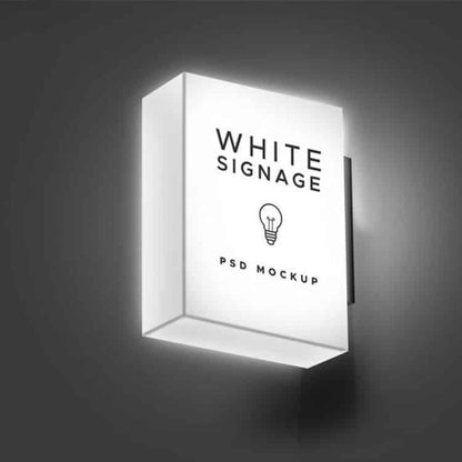 LED Cube Light Boxes Four Side Lit Up Illuminated Signage