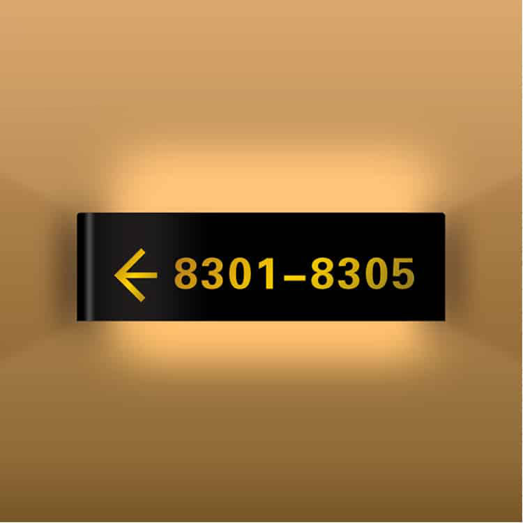 LED Door Sign Illuminated Indoor Wayfinding Signage