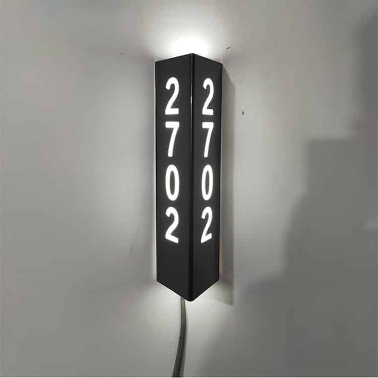 LED Door Signs Lighted House Numbers Backlit Signage