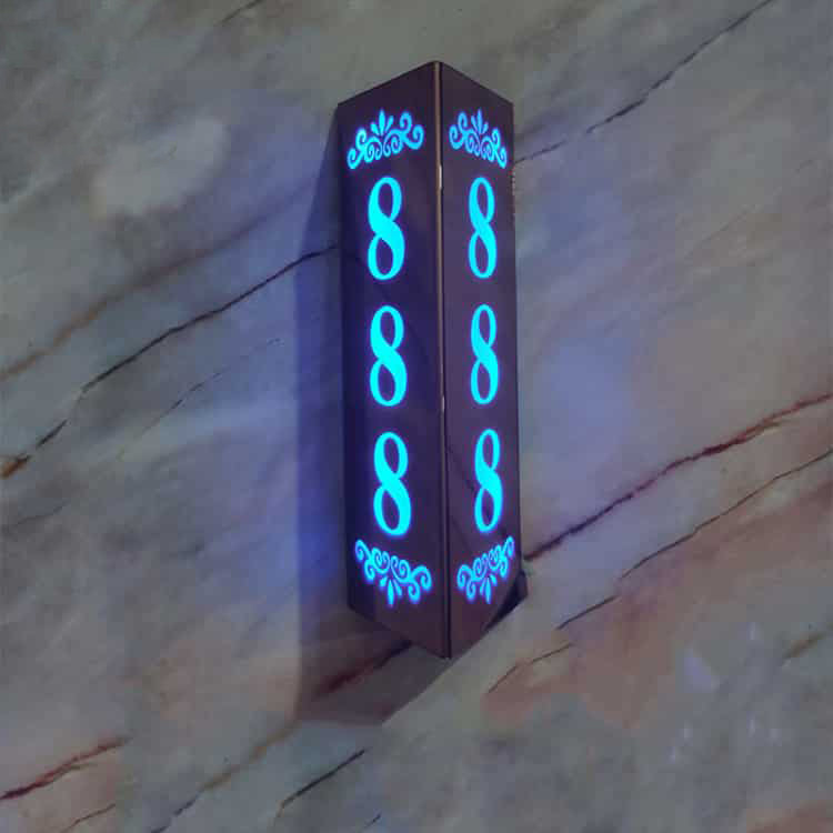 LED Door Signs Lighted House Numbers Backlit Signage