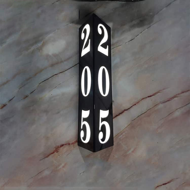 LED Door Signs Lighted House Numbers Backlit Signage