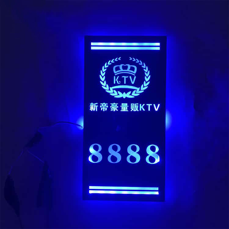 LED Hotel Sign Wall Mount Illuminated Number Plaque