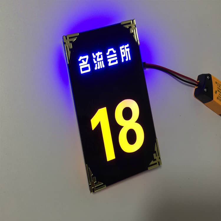 Hotel LED Signs Wall Mount Metal Room Door Numbers Signage