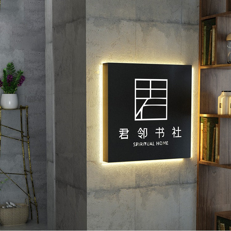 LED Metal Signs Illuminated Store Name Plate Signage