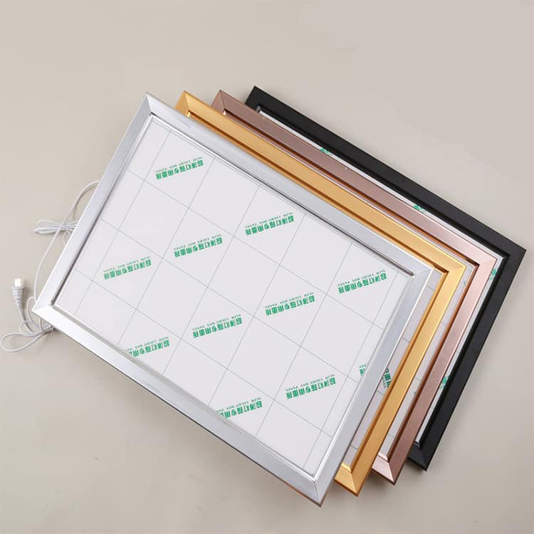 LED Picture Frame Ultra Thin Light Box for Advertising