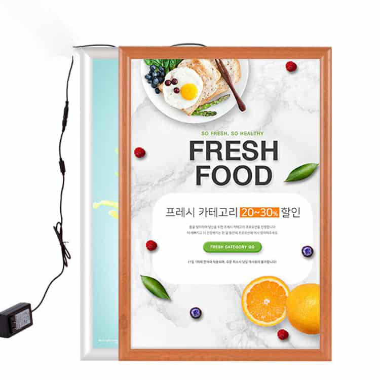LED Poster Clip Frame Ultra Slim Advertising Light Box Sign