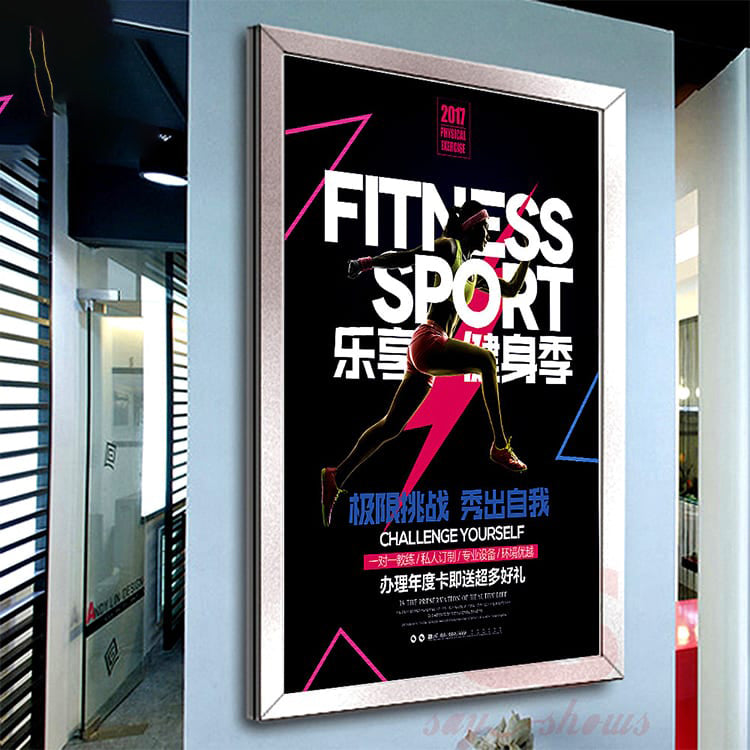 LED Poster Clip Frame Ultra Slim Advertising Light Box Sign