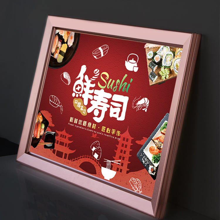 LED Poster Clip Frame Ultra Slim Advertising Light Box Sign