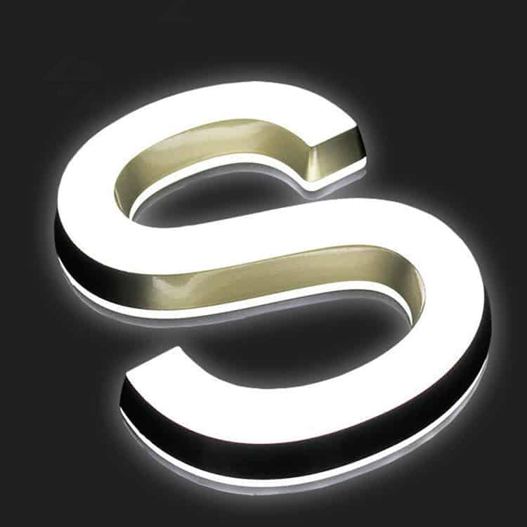 LED Rimless Letter Illuminated Store Front Building Signage