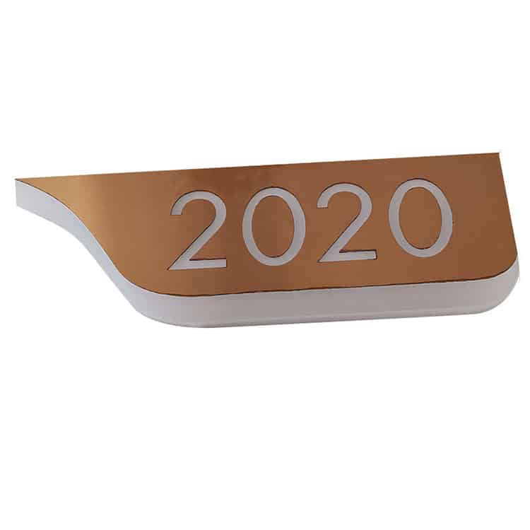 LED Room Sign Gold Stainless Steel Door Nameplate