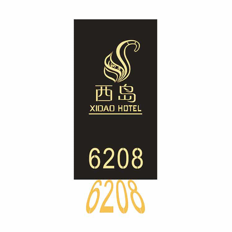 LED Room Sign Wall Projective Number Light Box