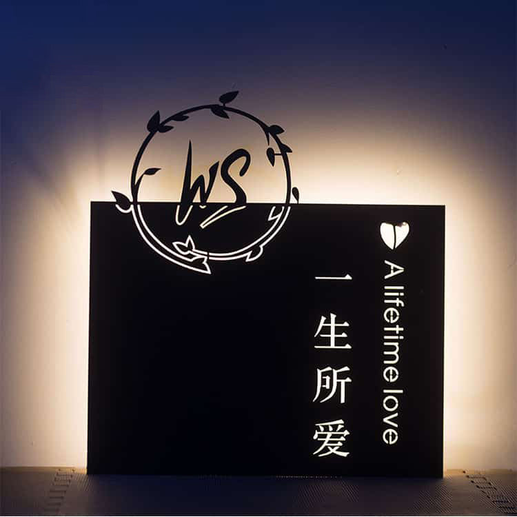 LED Store Sign Backlit Metal Room Number Light Box