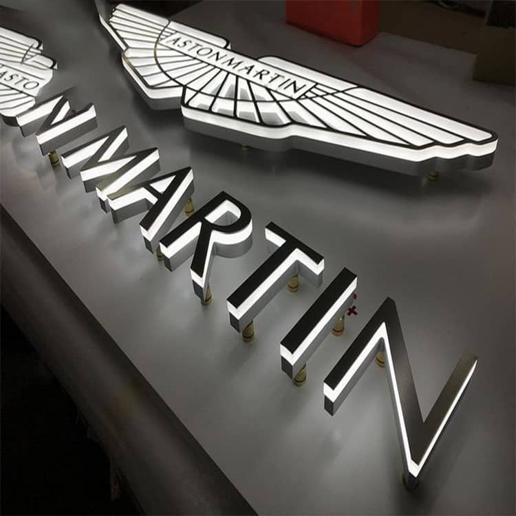 Metal Backlit Letter LED Illuminated Sign for Advertising