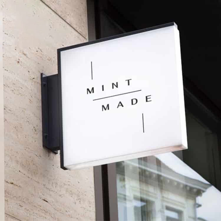 Rectangular Light Box Acrylic Projecting Sign