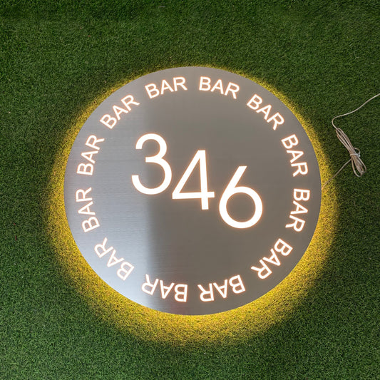 Stainless Steel Metal Light Box for Home Bar