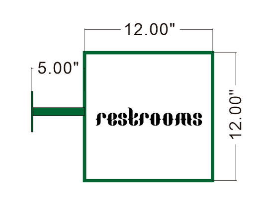 restrooms Acrylic Light Box