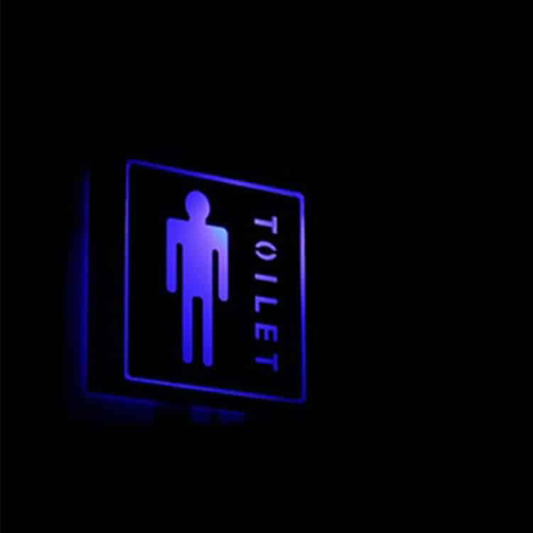 Aluminum LED Sign Brushed Metal Door Number Light Box