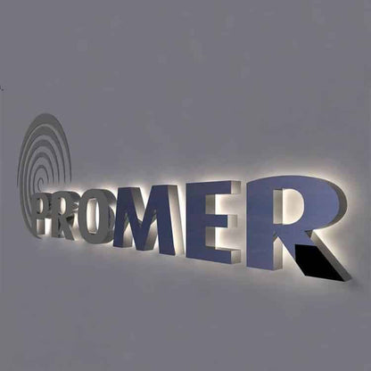 Backlit Building Sign Channel Letter for Exterior Use