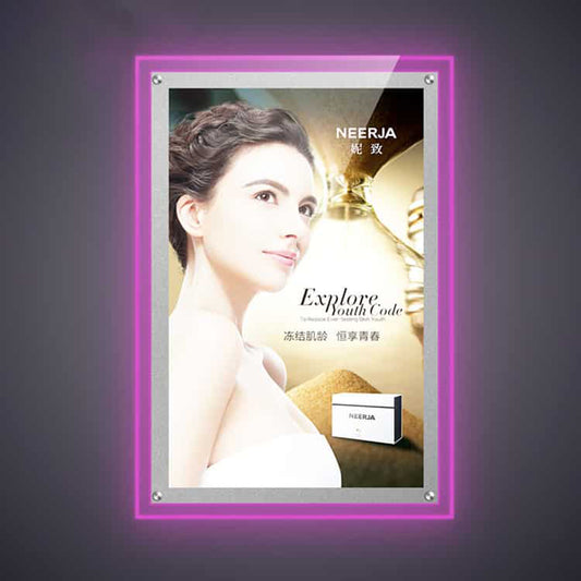 Backlit Slim Light Box LED Clear Crystal Lightbox