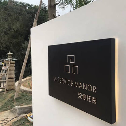 Backlit Wall Sign Metal Fret Cut LED Light Box