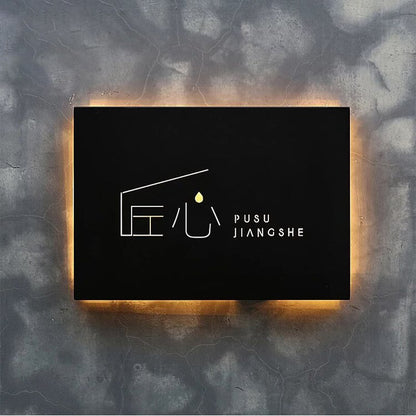 Backlit Wall Sign Metal Fret Cut LED Light Box