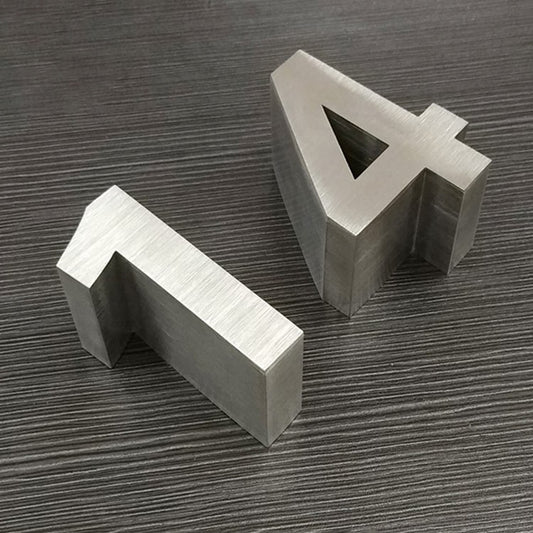 Brushed Letter Sign 3D Raised Up Numbers