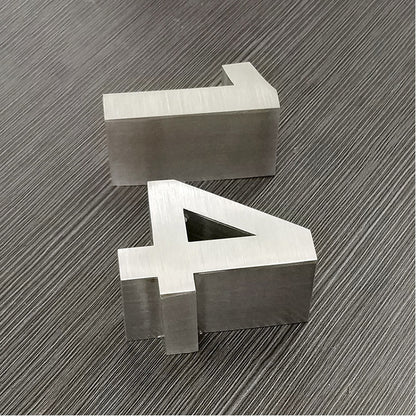 Brushed Letter Sign 3D Raised Up Numbers