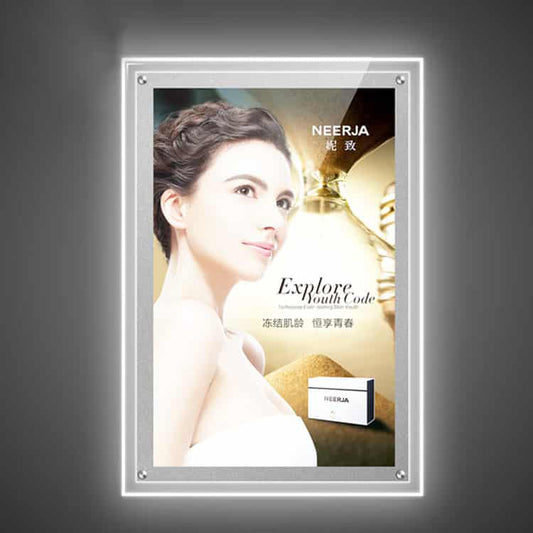 Crystal Light Box Sign Illuminated Interior Advertising