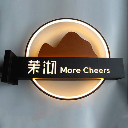 Custom LED Sign Wall Mount Illuminated Metal Room Plaque