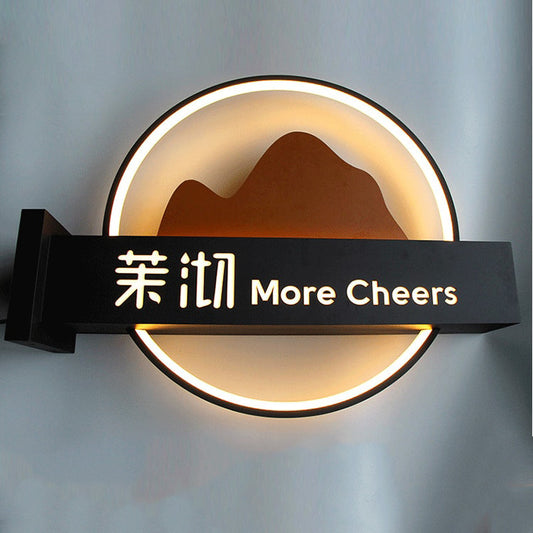 Custom LED Sign Wall Mount Illuminated Metal Room Plaque
